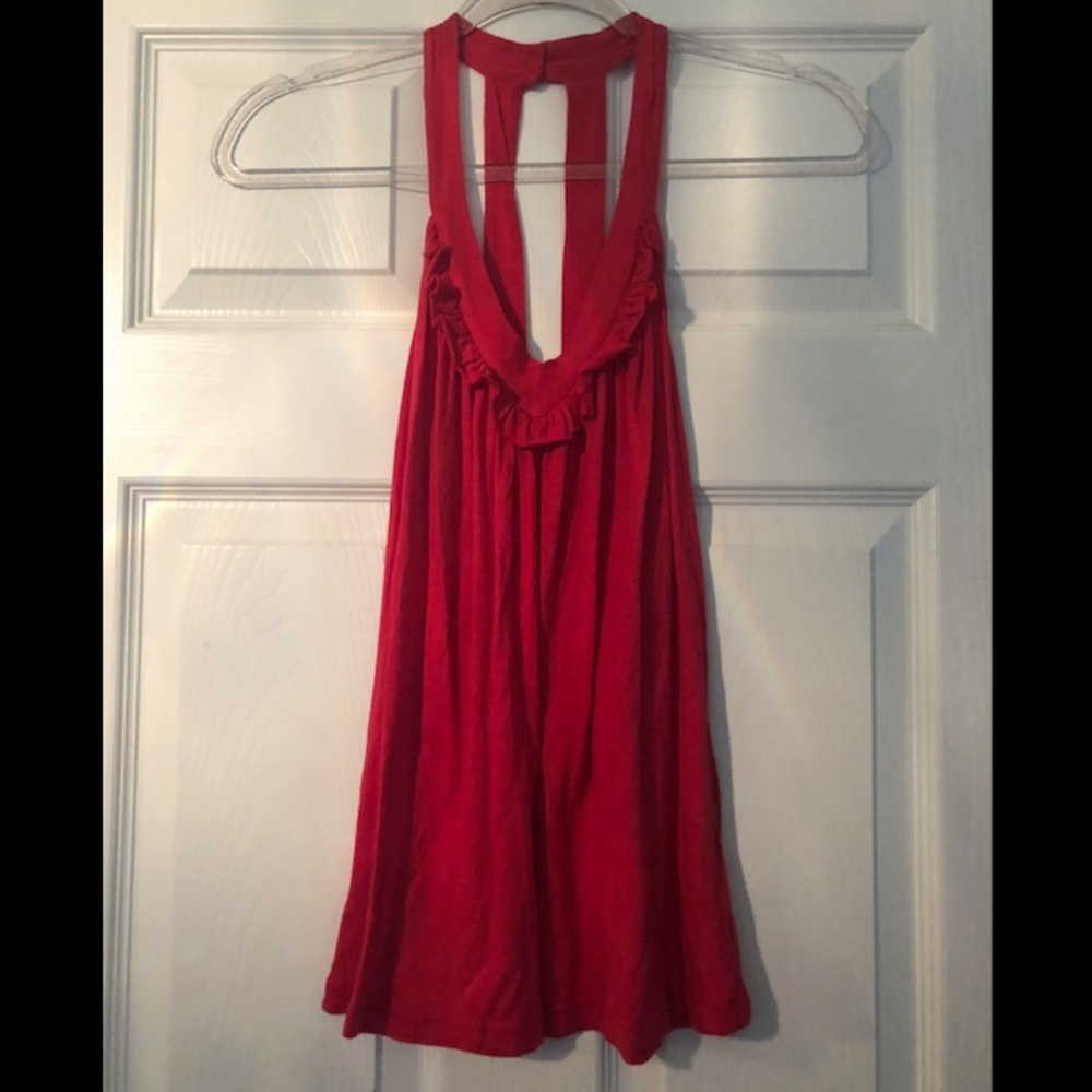 Splendid red flowy tank top